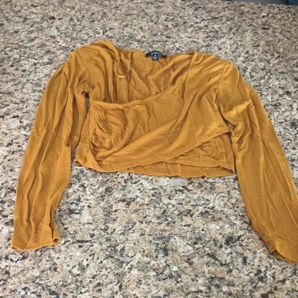 Ambiance Mustard Crop Top